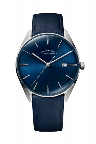 Elka Watch Co. D-Series Stainless Steel Blue Leather