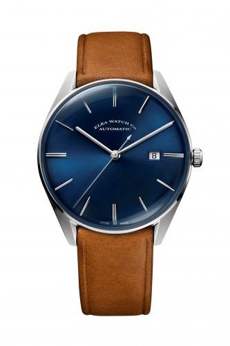 Elka Watch Co. D-Series Stainless Steel Blue Leather