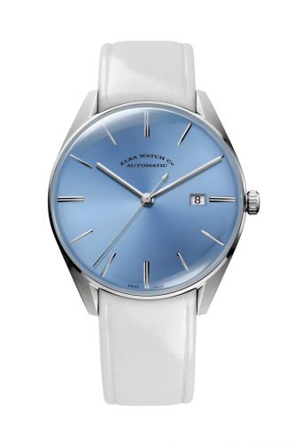 Elka Watch Co. D-Series Stainless Steel Baby Blue Leather