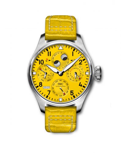 IWC Big Pilot's Watch Perpetual Calendar Platinum Yellow