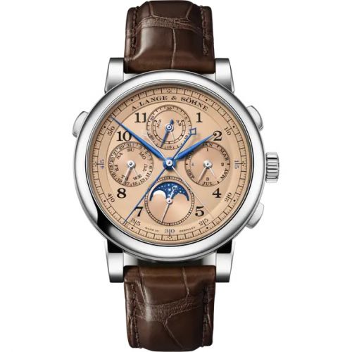 A. Lange & Söhne 1815 Rattrapante Perpetual Calendar Platinum Salmon