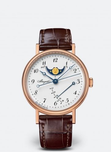 Breguet Classique 8787 Moonphase Rose Gold Grand Feu Enamel