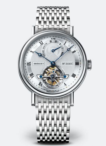 Breguet Tourbillon Five Days Platinum Silver Bracelet