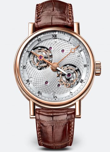 Breguet Double Tourbillon Rose Gold Silver