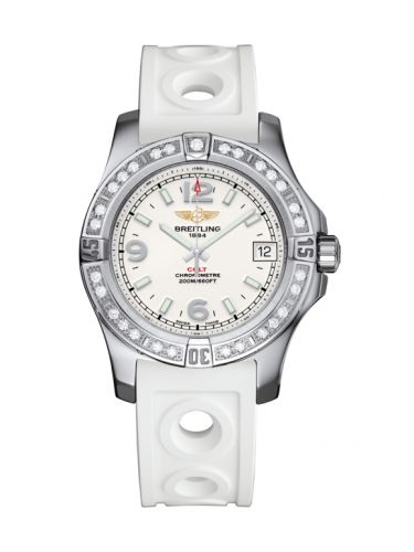 Breitling Colt 36 Diamond Stratus Silver Rubber