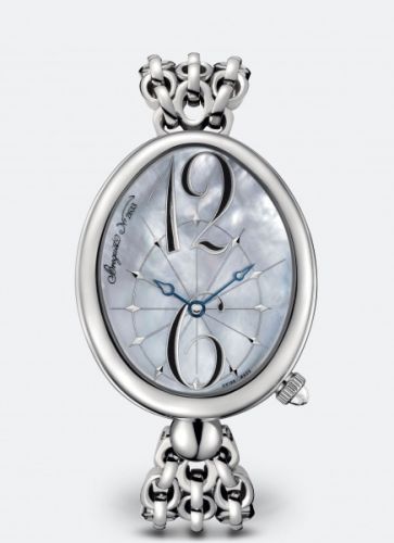 Breguet Reine de Naples 8967 Stainless Steel Pink MOP Bracelet
