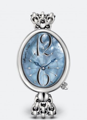 Breguet Reine de Naples 8967 Stainless Steel Blue MOP Bracelet