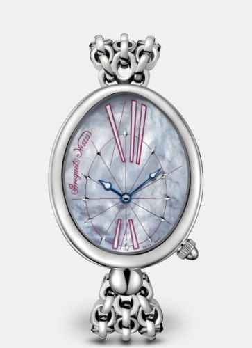 Breguet Reine de Naples 8967 Stainless Steel Blue MOP Bracelet