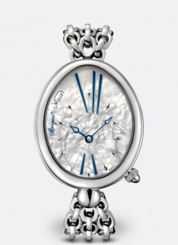 Breguet Reine de Naples 8967 Stainless Steel White MOP Bracelet