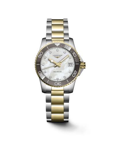 Longines HydroConquest 32 Quartz Stainless Steel - Yellow Gold MOP Bracelet