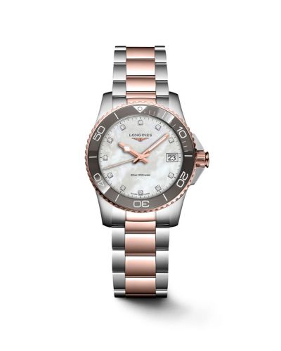Longines HydroConquest 32 Quartz Stainless Steel - Pink Gold MOP Bracelet