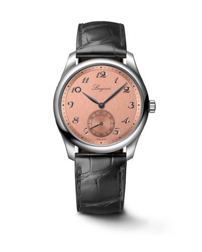 Longines Master Collection 38.5 Small Seconds Steel Salmon