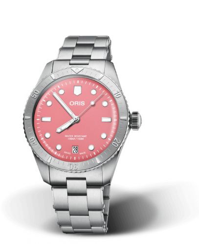 Oris Divers Sixty-Five 38 Cotton Candy Stainless Steel Pink Bracelet