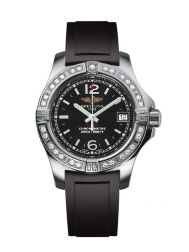 Breitling Colt Lady Diamond Volcano Black Rubber Pin