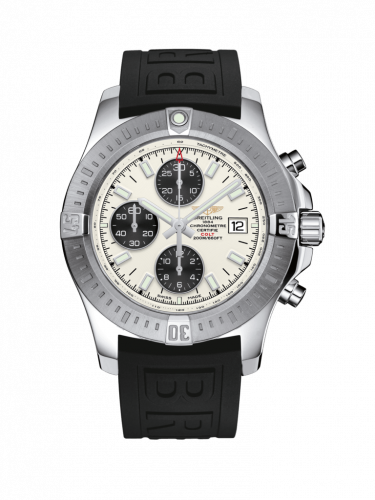 Breitling Colt Chronograph Automatic Stainless Steel Stratus Silver Rubber Folding