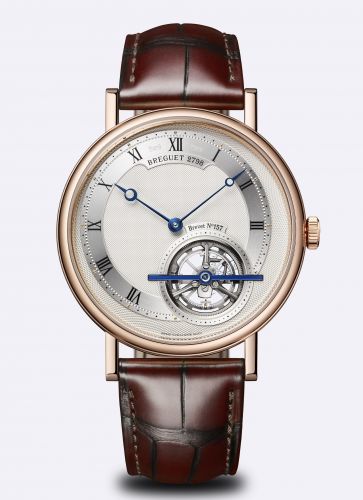 Breguet Classique Tourbillon Extra-Plat Anniversaire 5365 Rose gold Silver