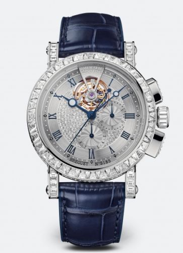 Breguet Marine Chronograph Tourbillon 5839 White Gold - Baguette