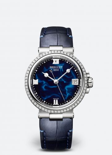 Breguet Marine Dame 9518 Stainless Steel - Diamond Blue Alligator