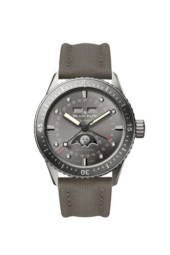 Blancpain Fifty Fathoms Bathygraphe Quantième Complet Titanium Grey Canvas