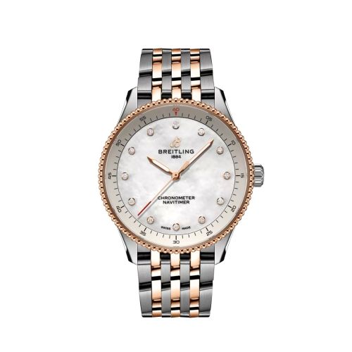 Breitling Navitimer Quartz 32 Stainless Steel - Red Gold MOP Bracelet