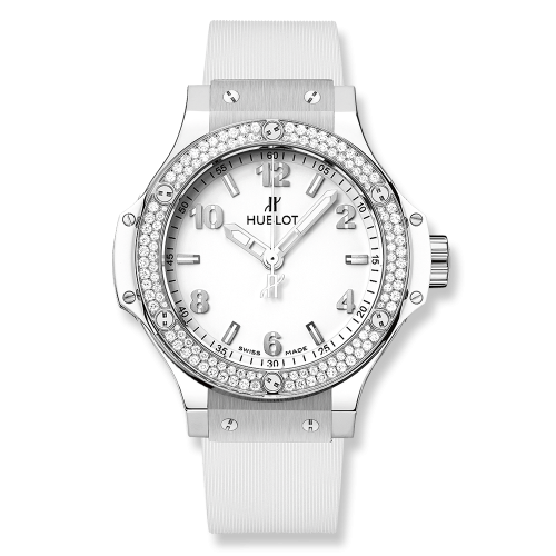 Hublot Big Bang 38 Quartz Stainless Steel - Diamond White Rubber
