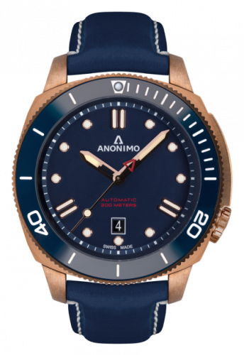 Anonimo Nautilo Automatic Bronze Blue Leather
