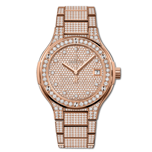 Hublot Classic Fusion 38 King Gold - Full Pavé