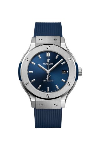 Hublot Classic Fusion 38 Titanium Blue Rubber