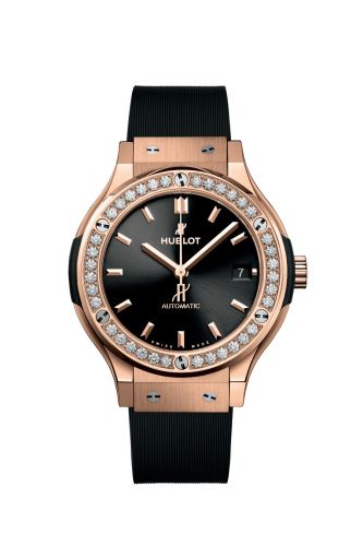 Hublot Classic Fusion 38 King Gold - Diamond Black Rubber