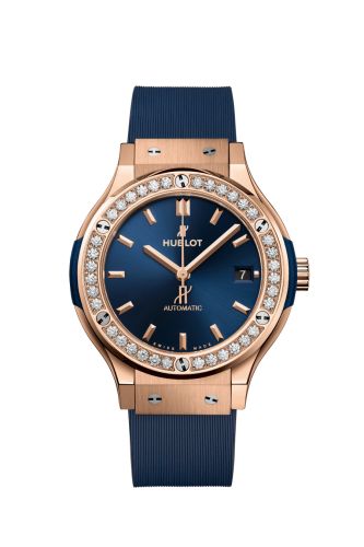Hublot Classic Fusion 38 King Gold - Diamond Blue Rubber