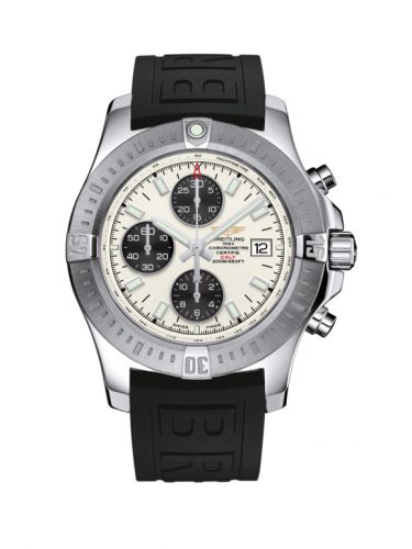 Breitling Colt Chronograph Automatic Stainless Steel Stratus Silver Rubber Pin