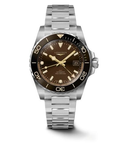 Longines Hydroconquest GMT 41 Stainless Steel Brown Bracelet