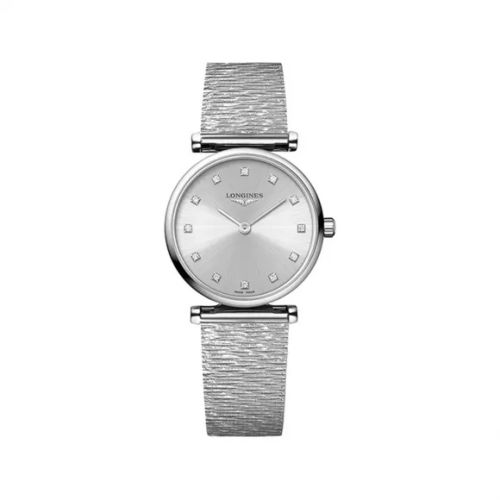 Longines La Grande Classique Quartz 24 Stainless Steel Grey - Diamond Bracelet