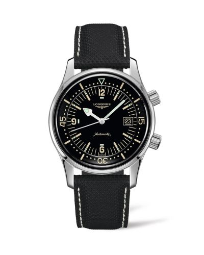 Longines Legend Diver Date Stainless Steel Black Calf