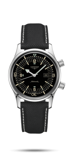 Longines Legend Diver 36 Stainless Steel Black Strap