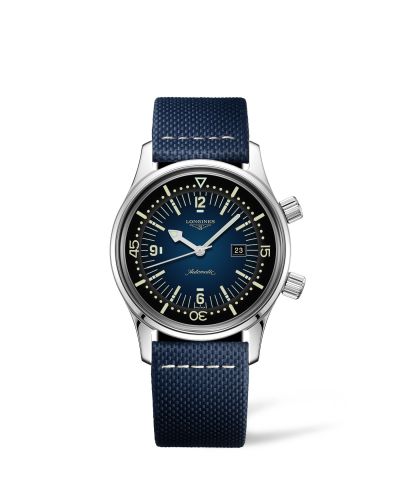 Longines Legend Diver 36 Stainless Steel Blue Strap