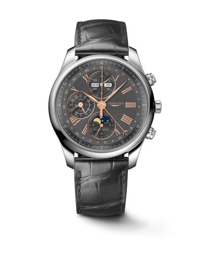 Longines Master Collection 42 Chronograph Calendar Stainless Steel Anthracite