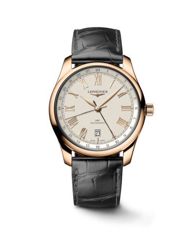 Longines Master Collection 40 GMT Pink Gold Silver