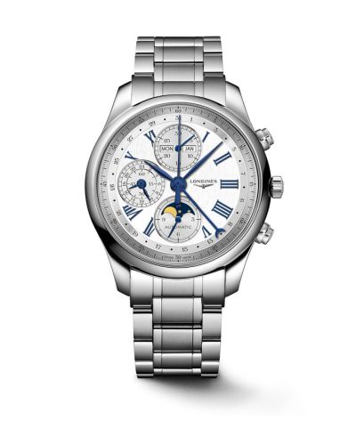 Longines Master Collection 42 Chronograph Calendar Stainless Steel Silver Bracelet