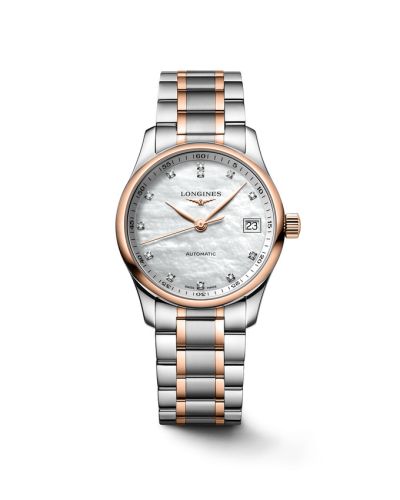 Longines Master Collection Date 34 Stainless Steel - Pink Gold MOP
