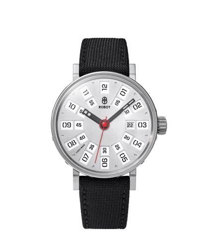 Robot Watch Graphic Analog Silver