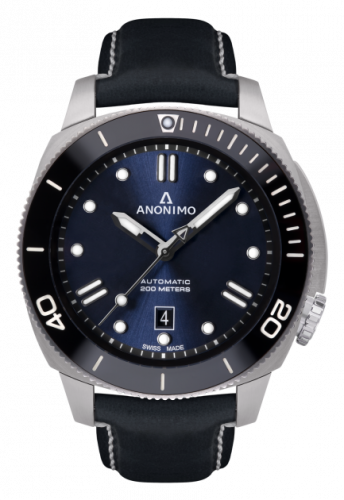 Anonimo Nautilo Automatic Stainless Steel Navy Blue Leather