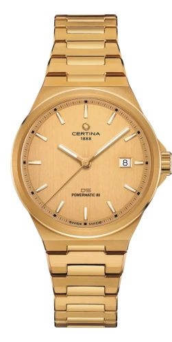 Certina DS-7 Powermatic 80 Yellow Gold Champagne Bracelet