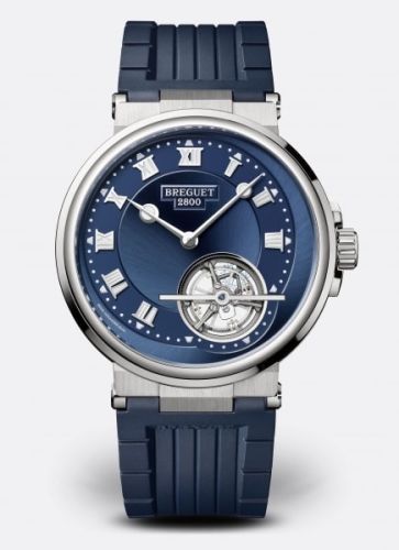 Breguet Marine Tourbillon 5577 Platinum Blue Rubber