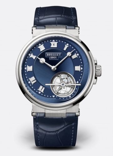 Breguet Marine Tourbillon 5577 Platinum Blue Alligator
