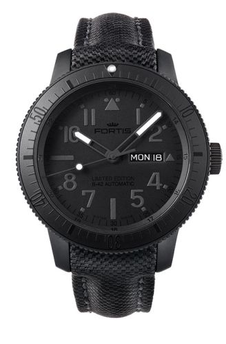 Fortis Official Cosmonauts Day-Date Pitch Black