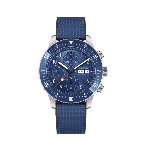 Fortis Novonaut N-42 Cobalt Blue Edition Hybrid Strap