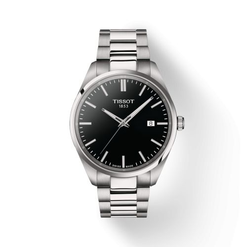 Tissot PR 100 Quartz 40 Stainless Steel Black Bracelet