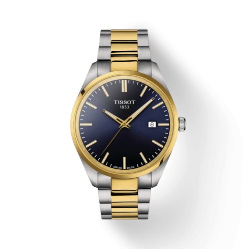 Tissot PR 100 Quartz 40 Stainless Steel - Yellow Gold Blue Bracelet