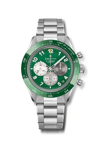 Zenith Chronomaster Sport Stainless Steel Green Aaron Rodgers